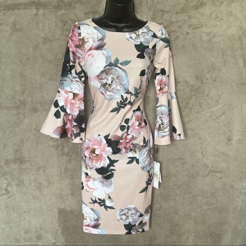 Calvin Klein Floral Fitted Dress